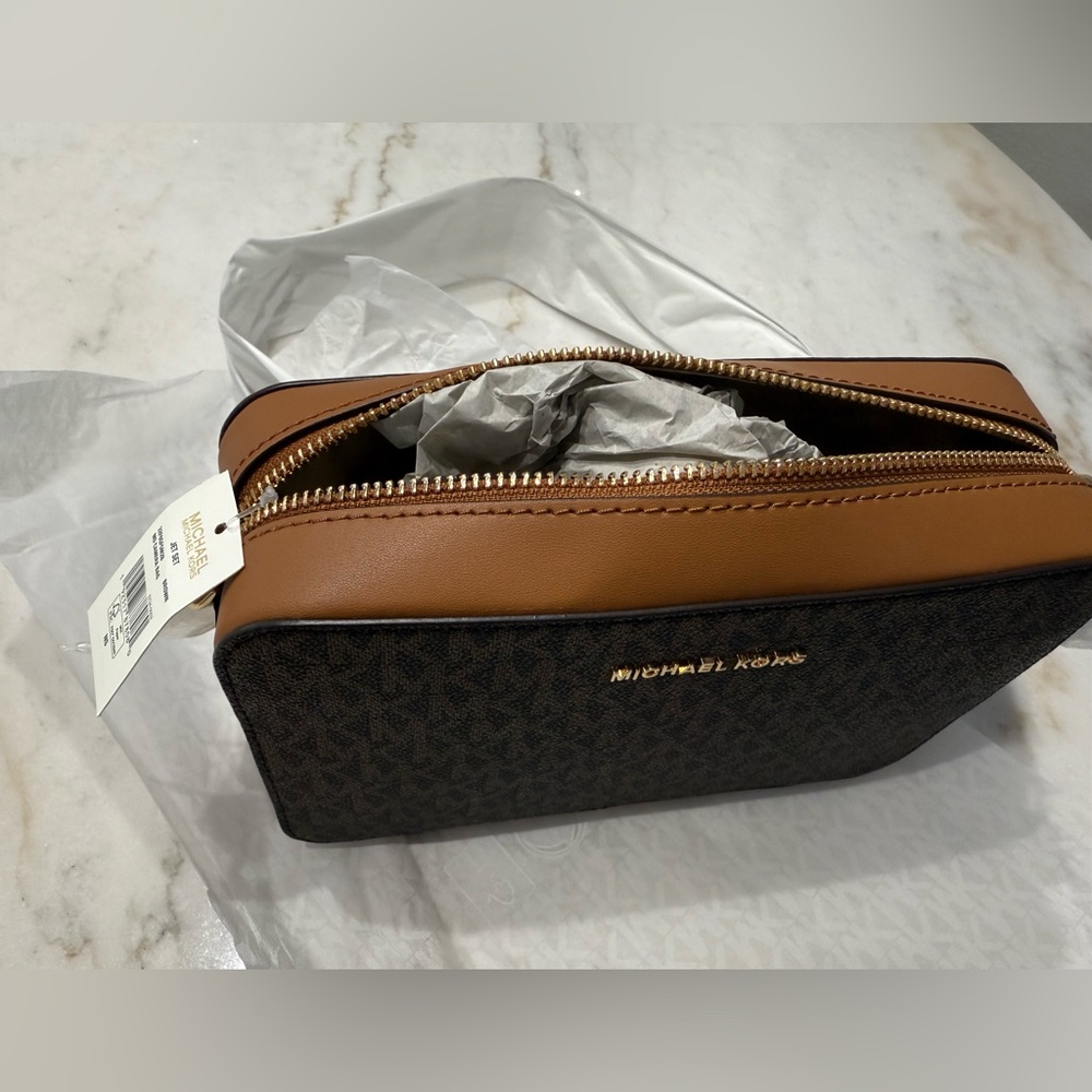 Michael Kors Signature Brown Crossbody Bag - Picture 13 of 16